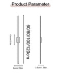 Modern Wall Sconces, Wall Lamp LED Metal Modern Reading Lamps Elegant Rectangle Indoor Wall Sconce Acrylic Wall Lighting Fixture 44W for Bedside Bedroom Living Room Hallway 3,Black Warm Light-100CM dimensions illustration