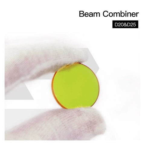 CO2 Laser Beam Combiner Lens 25mm Diameter For Engraving And Cutting Machines, Plano Convex Optics To Easy Up Your Light Path Tweaks And Make The Laser Visible With No Fuss, Premium Quality Laser Accessory, D20&D25 lens held by fingers