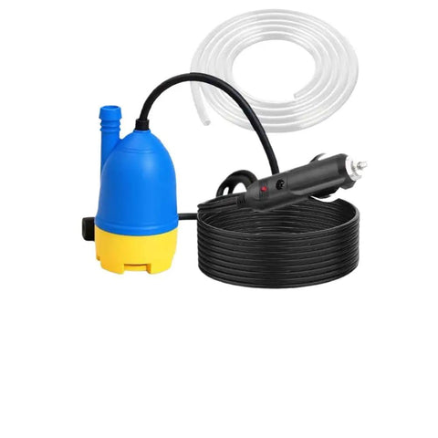 Badass 12V Self Priming Submersible Water Pump With Hose Kit for heavy duty drainage, designed for pools and garden fountains.