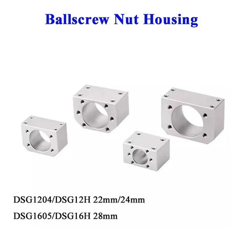 Universal Ballscrew Nut Housing Bracket Holder Seat With Secure Fit For SFU1204 1605 And DSG Models In 22 24 28mm Sizes