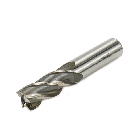 Rannb end mill, 3/4 in cutting diameter, 3/4 in shank, HSS cutter for metal – side view