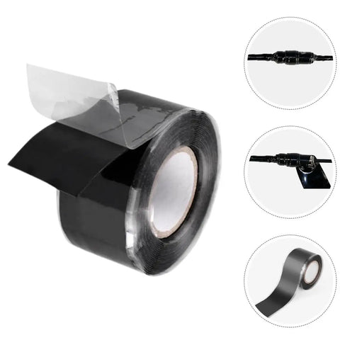 5 Cm Wide Waterproof Silicone Self-Adhesive Tape For High Temp Use, DIY Friendly For Electrical Wire Insulation And Plumbing Leak Repair