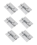 6 Pack 3 Inch Spring Loaded Door Hinges Self Closing Stainless Steel Hardware For Garage And Home Doors Built To Last Easy Install Durable