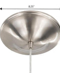Original Instant Pendant Light 6 Inch Recessed Can Screw In Pendant Conversion Kit in Brushed Nickel, Adapter Only Bulb Not Included, ceiling canopy