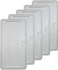 Five 30 Inch Plastic Media Enclosures for Cable Management, WiFi Transparent ABS Box with Reversible Hinged Door, 5 Pack White.