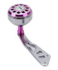 Lightweight Aluminum Alloy Fishing Reel Power Handle With Ergonomic Knob Grip And Full Frame Kit For Lew's Baitcasting Reels Purple Upgrade Your Gear Today, purple aluminum fishing reel handle with ergonomic knob