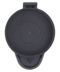Black plastic Washer Fluid Reservoir Cap For Toyota Camry 1994 To 2006, Tacoma 1995 To 2004, Avalon 1995 To 2012, ES300 1994 To 1996 Replacement Drop In Fit Durable Auto Part viewed from above.