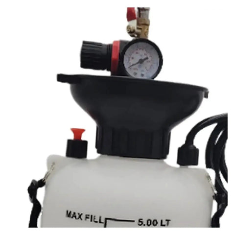 Top Rated Compatible Pneumatic Transmission Fluid Pump For ATF Extraction And Dispensing Simplifies Auto Maintenance With One-Handed Power Transfer And Quick Swap Tips, showing funnel and gauge.