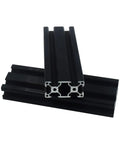 Grab This Hella Durable Set Of Four 2040 V Slot Aluminum Extrusion Bars To Build A Badass Maker Rig Or Sweet Custom 3D Printer Frame With Smooth Gliding Motion, showcasing black anodized profiles.