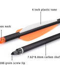 16 Inch Carbon Crossbow Bolts For Hunting And Archery Arrows With 4 Inch Vanes Moon Nocks Target Tips Pack Of 12 shown with details