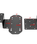 Front Winch Mounting Bracket Plate Kit For Yamaha Rhino 450 660 700 2003 2013 Beefy Steel Construction Easy Bolt On Install