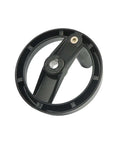 Hollow Aluminum Handwheel With Foldable Handle 100-200mm for Milling Machine and Lathe, double spoked wheel angle view