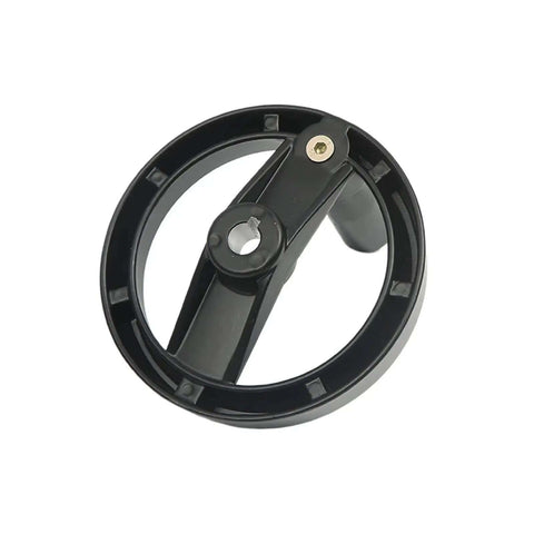 Hollow Aluminum Handwheel With Foldable Handle 100-200mm for Milling Machine and Lathe, double spoked wheel angle view