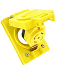 Workhorse 30 Amp Locking Receptacle For 277 To 480 Volt Three Phase Flush Mount Industrial Grade Grounding Wetguard Cover Weatherproof