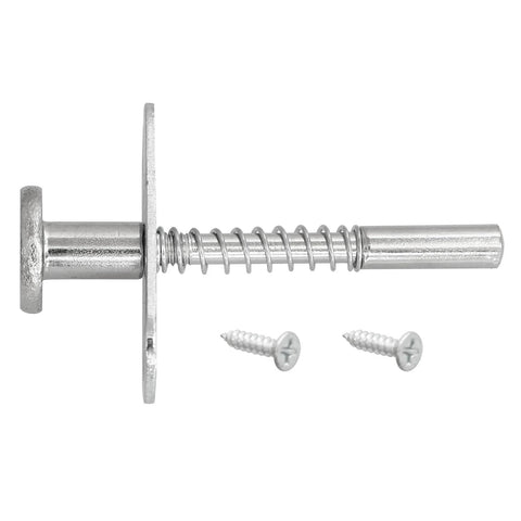Spring Loaded Plunger Cabinet Latches Stainless Steel Flat Pin Hinges 2 Pack Durable Wear Resistant Security Latch Hardware For Cabinet Doors