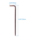 10Pcs 3Mm Hex Key Wrench L Shaped Ball End Allen Wrench Extra Long Arm S2 Steel with dimensions marked