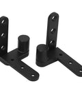 Stainless Steel Door Hinge Heavy Duty 270 Degree Swing for Cafe and Bar Doors Up to 130 Lbs in black finish with mounting holes