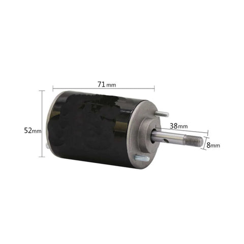 12V High Speed Permanent Magnet DC Motor 3500RPM Reversible CW CCW low noise all metal with dual threaded outlets for DIY use