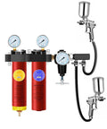 Two Stage Pro Filtration System With Built In Regulator For Clean Compressed Air NANPU ZP R Includes Sintered And Fine Filters