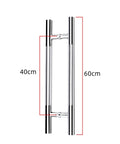 Heavy Duty Stainless Steel Gate Hardware Round Tube Door Handle For Glass And Wood Doors Push Pull Style Easy Install