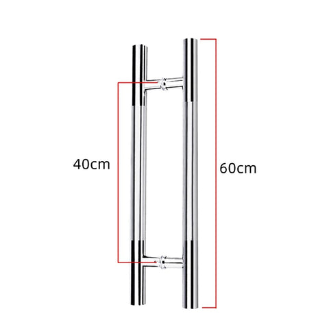 Heavy Duty Stainless Steel Gate Hardware Round Tube Door Handle For Glass And Wood Doors Push Pull Style Easy Install