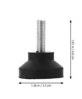Heavy Duty M8 Adjustable Leg Levelers With Rubber Feet For Furniture Tables Chairs Cabinets And Workbenches Sturdy And Tough As Nails Threaded Feet Wide Base Floor Protection Smooth Height Adjustment Anti Slip Stability 8 Pack, 4.6 cm x 3.5 cm