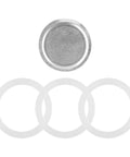 Replacement Filter And Three Silicone Gasket Seals For Aluminum Moka Pot And Stovetop Espresso Makers Included Stainless Steel Filter