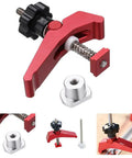 Heavy Duty T Slot Hold Down Clamp Set For Precision Woodworking Benches with Quick Twist Lock Knobs and Smooth Slide Bases