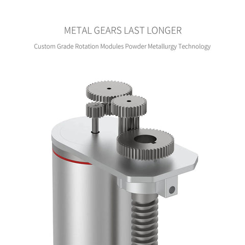 Beefed Up Electric Linear Actuator 150mm Stroke gears detail showing metal gear components and structure.