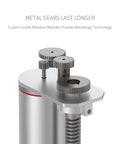 Close-up of metal gears on Beefy 100mm Stroke Electric Linear Actuator 12V High Speed 0.47 Inches Per Second