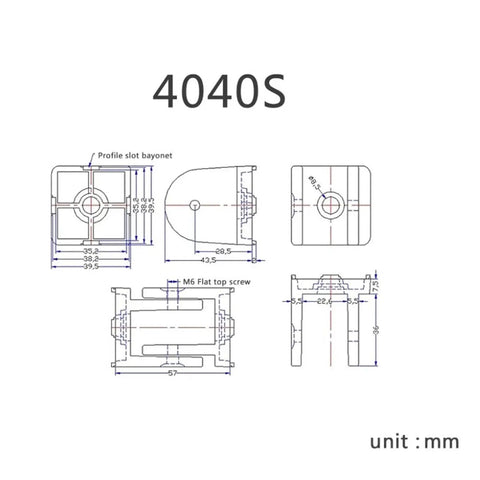 Technical diagram of Self Closing Reversible Door Hinge With Zinc Alloy Pivot Joint And Handle, detailed dimensions labeled