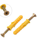 Heavy Duty Drywall Anchors And Screws Kit 50 Pieces M6x40 And M8x40 Self Tapping Fasteners For Hanging Shelves Pictures Curtain Rods In Plasterboard Hollow Walls Built To Last With Yellow Zinc Finish, yellow plastic drywall anchor and screw