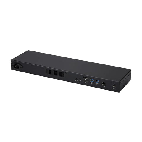 Smooth Operator Firewall Router With Intel Core I7 10710U Cranking Up To 4 7 Ghz on a sleek black metal chassis with ports.
