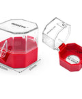 Emergency Stop Push Button Switch With Transparent Protection Cover, red box, transparent guard, size 55mm x 55mm