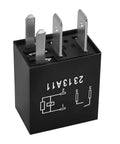 Two Pack 12V DC 4 Pin Automotive Relay 8T2T-14B192-AA OEM Replacement For Ford Vehicles, black relay with four metal prongs