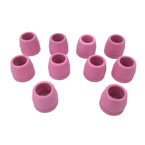 10 Pack SG55 AG-60 Cutting Torch Nozzles For WSD-60 Plasma Cutter Fits CUT-60 LGK50 50DX pink ceramic tips for welding.