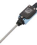 TZ-8167 BM-8167 Limit Switch with flexible spring arm in blue housing, for industrial machinery, CNC equipment, precise positioning sensor