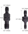 Alltooetools spark plug thread chaser/tap set in black metal for M10x1.0–M18x1.5 (front and side views)
