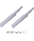 Premium Magnetic Push Latches 2 Pack Gray Soft Close Push To Open For Cabinet Drawer Wardrobe Closet Door with screws and covers.