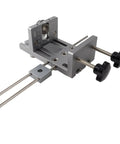 Rock Solid 3 in 1 Woodworking Self Centering Doweling Jig Kit With Adjustable Guide And Clamp For Precise Hole Alignment And Tough Joint Construction Using 6mm 8mm 10mm 15mm Bits, aluminum alloy jig with clamp