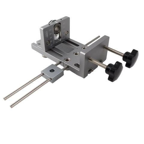 Rock Solid 3 in 1 Woodworking Self Centering Doweling Jig Kit With Adjustable Guide And Clamp For Precise Hole Alignment And Tough Joint Construction Using 6mm 8mm 10mm 15mm Bits, aluminum alloy jig with clamp