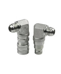 Male and Female Hydraulic Flat Face Coupler Kit for Skid Steer Loaders One Half Inch Body One and One Sixteenth Inch JIC Thread Quick Connect