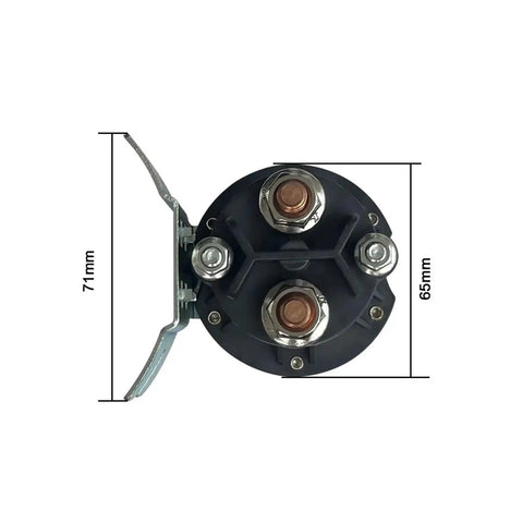 Heavy Duty 12V 24V 200A Electric Stacker Forklift Tail Plate Oil Pump Start Switch Relay DC Contactor top view with dimensions.