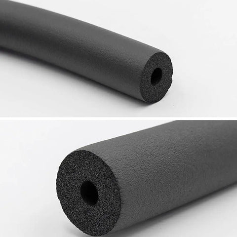 Heavy Duty Foam Pipe Insulation Tubing Set With 1/4 Inch To 3-5/9 Inch ID And 3/5 Inch Wall, 6 Feet Long, Black Non Slip Heat Preserving Tube