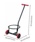 Beefy Heavy Duty Hand Truck And Bucket Cart With Metal Frame And Padded Handle For Easy Rolling And Stable Support At Home And In The Workshop Carbon Steel Trolley Two Wheel Mobility, 90cm tall