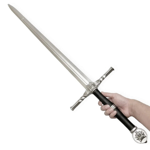 41 Inch Medieval Foam Long Sword For Cosplay And LARP Halloween Costume Silver Safe Foam Blade 31 Inch Blade With 7 Inch Guard 
