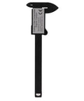 YUEHISY Digital Caliper Mini LED 0 100mm Plastic Lightweight Portable in black, showing measurement display and slider.