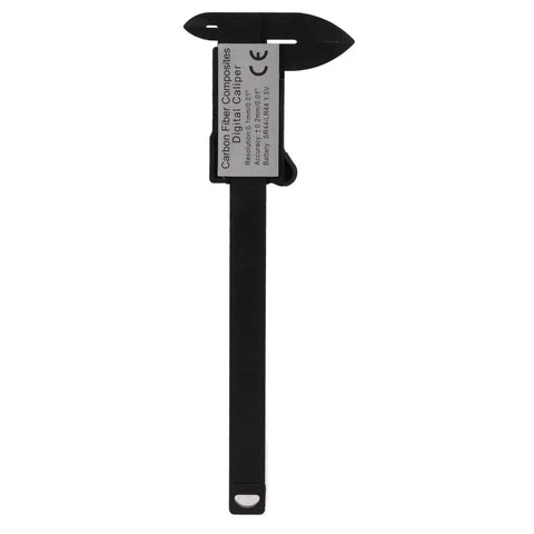 YUEHISY Digital Caliper Mini LED 0 100mm Plastic Lightweight Portable in black, showing measurement display and slider.
