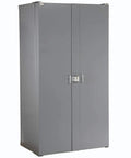 No Nonsense Shop Ready Heavy Duty Steel Organizer Cabinet With Secure Padlock Latch, gray height view.