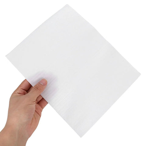 White EPE Foam Sheets For Fragile Items And Ceramics, held by hand displaying texture and flexibility of packing material